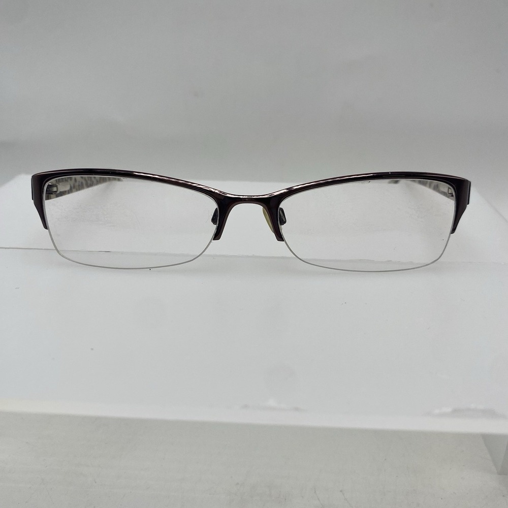 Bebe Eyeglasses Women FRAME ONLY Cat Eye Half Rim 57-17 Brown 502